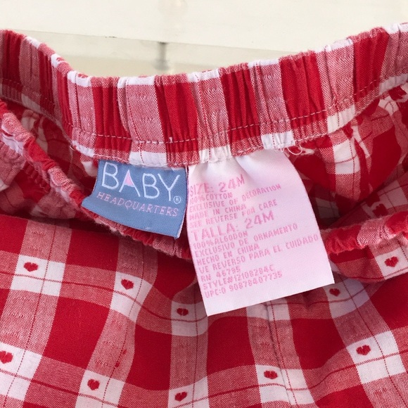 Classic Red And White Heart Design Pants Size 24 Months - Picture 6 of 7
